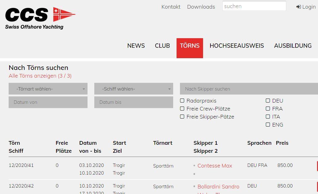 CCS - Offshore Motor Yachting Törns CCS